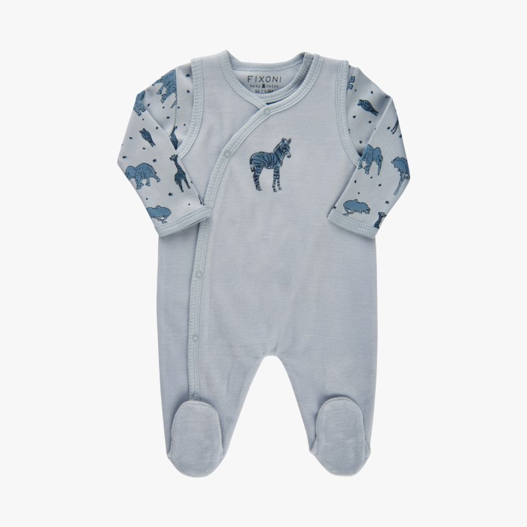 Sparkebukse med body Blå - undefined - 1