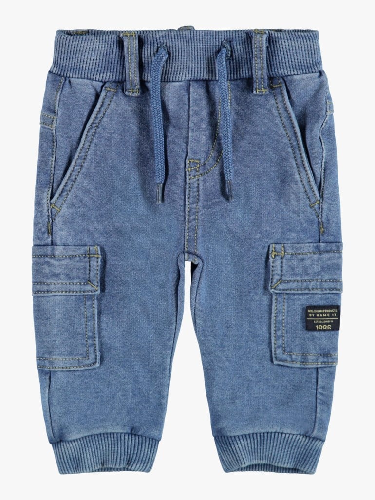 Romeo sweat denim bukse, mediumblu Blå - undefined - 1