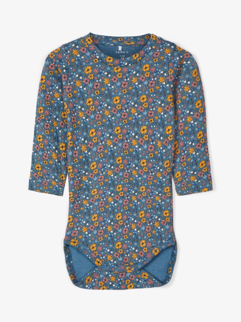 Silke langermet body. Blå - undefined - 1