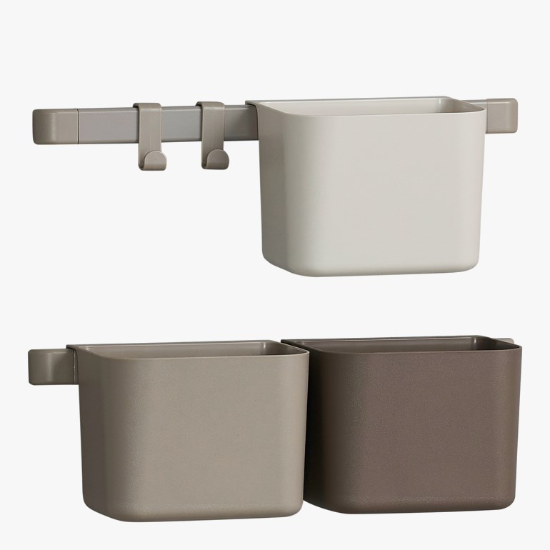 Organizers 3 pk med 2 korte stenger Beige - undefined - 1
