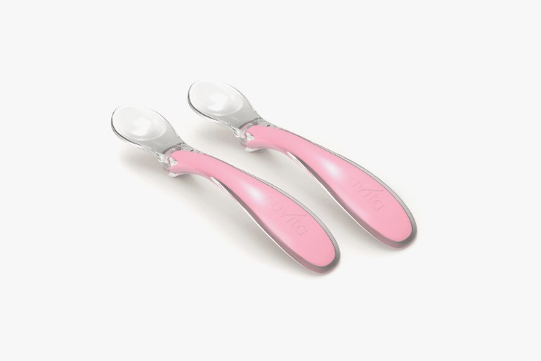 Silikon skje 2-pakk Rosa - undefined - 1