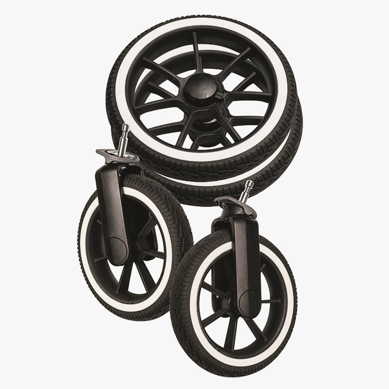 Duo s hjulpakke black solight /white Hvit - undefined - 1