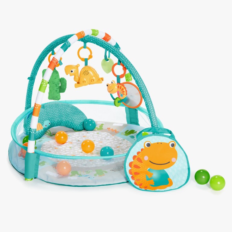 4-in-1 Rounds of Fun babygym/ballbinge, blue Blå - undefined - 1