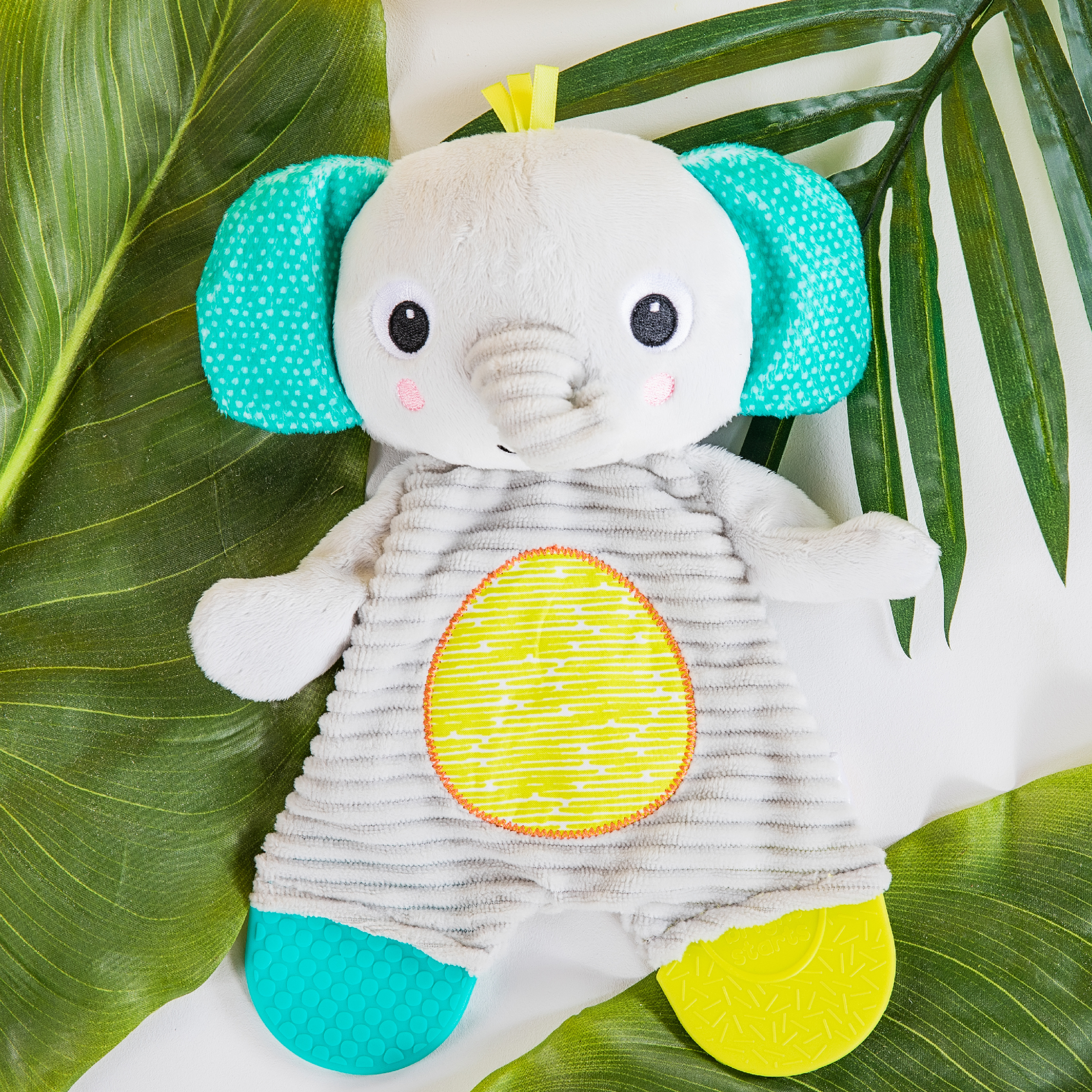 Snuggle 'n' teethe myk biteleke til baby, grey