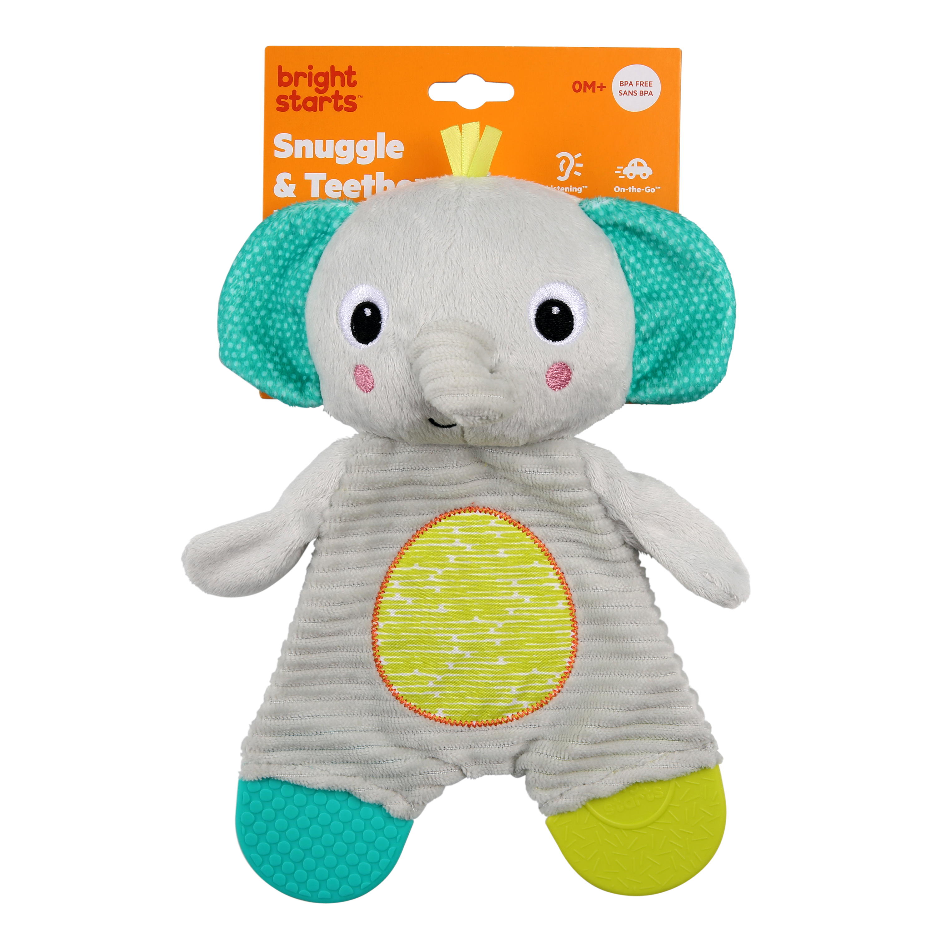 Snuggle 'n' teethe myk biteleke til baby, grey