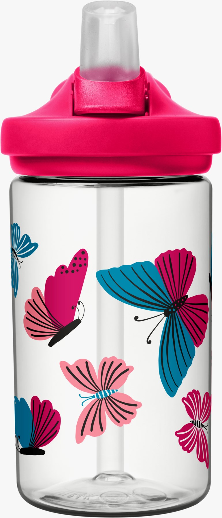 Eddy+ drikkeflaske 400 ml, transparent, butterfly Transparent - undefined - 1