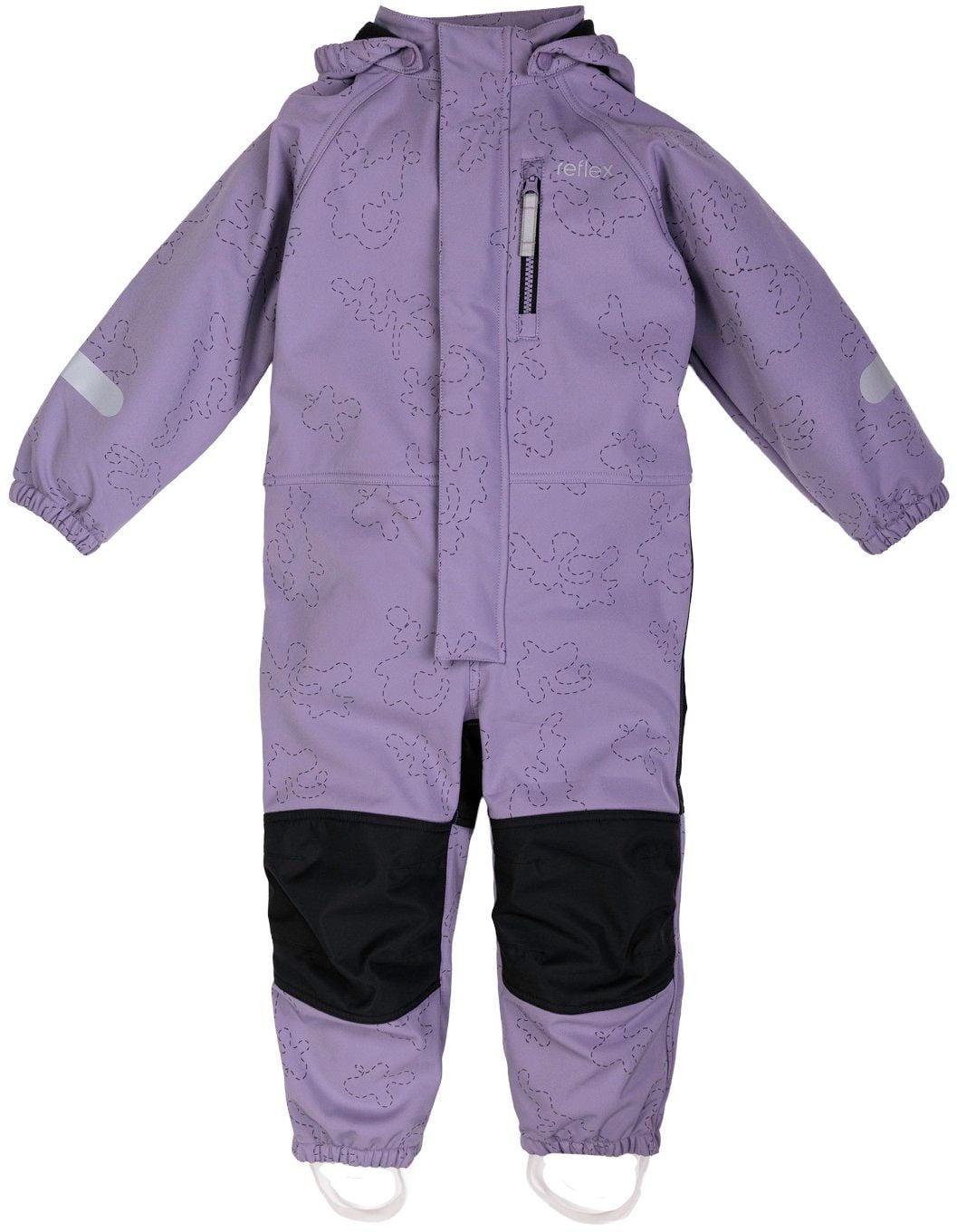 Fauske parkdress – softshell med refleksmønster, purple