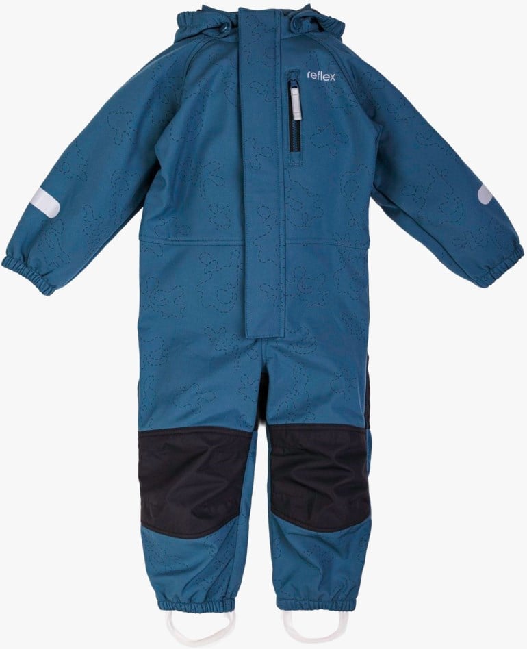 Fauske parkdress – softshell med refleksmønster Blå - 11040656-Blueberry-80 cm - 1