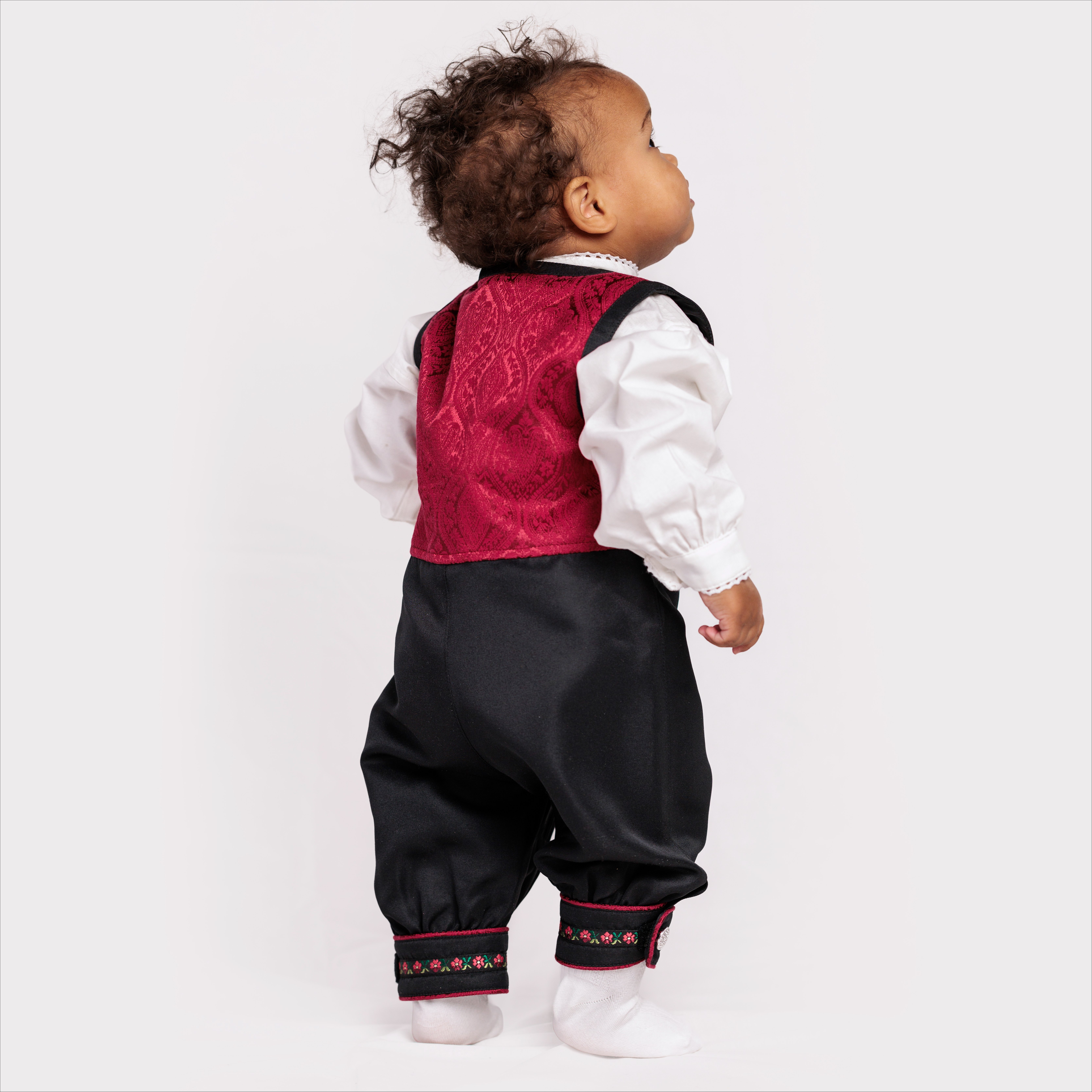 Hardanger festdrakt liten gutt, red