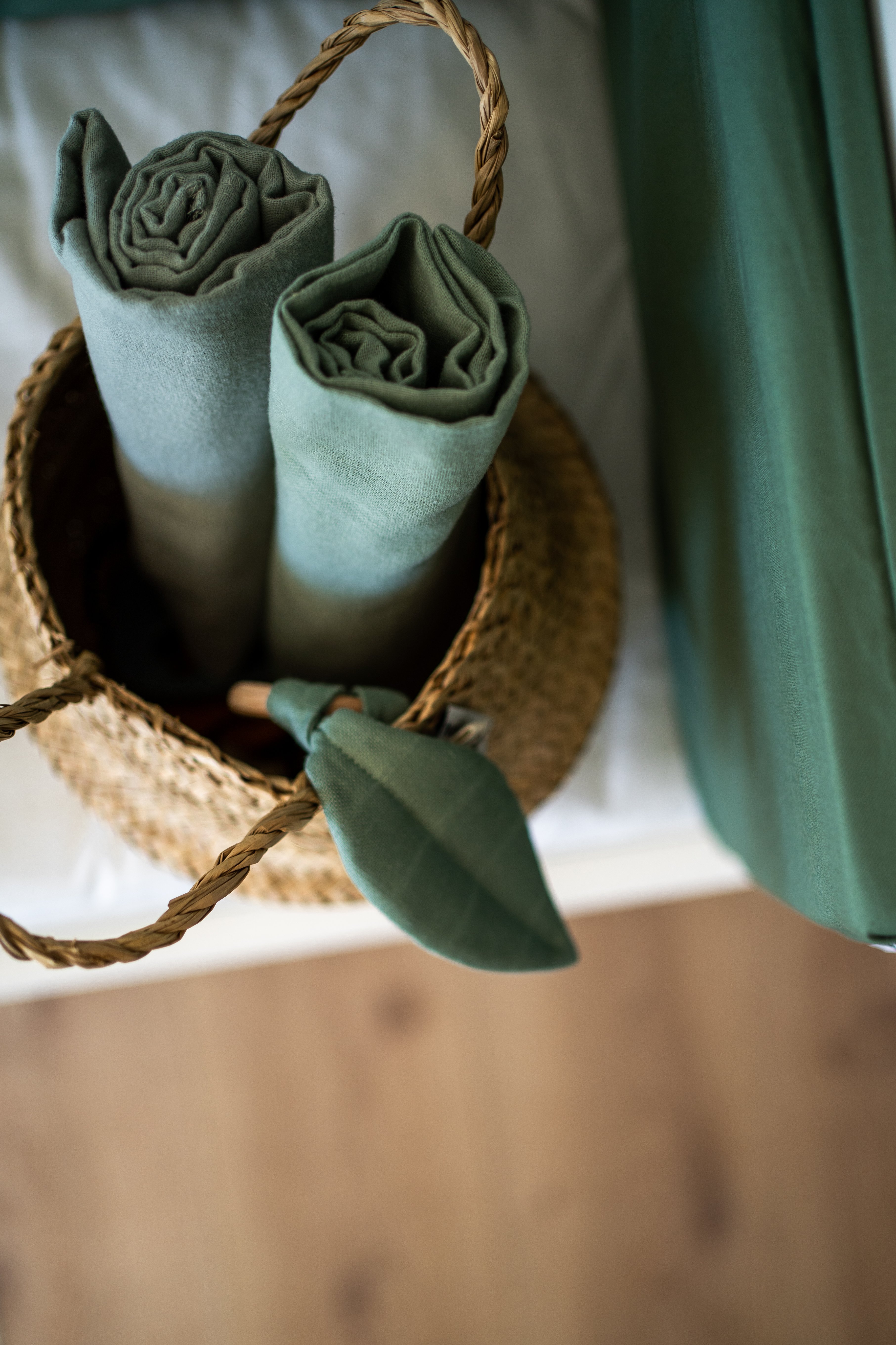 Mie gassklut i flanell, green