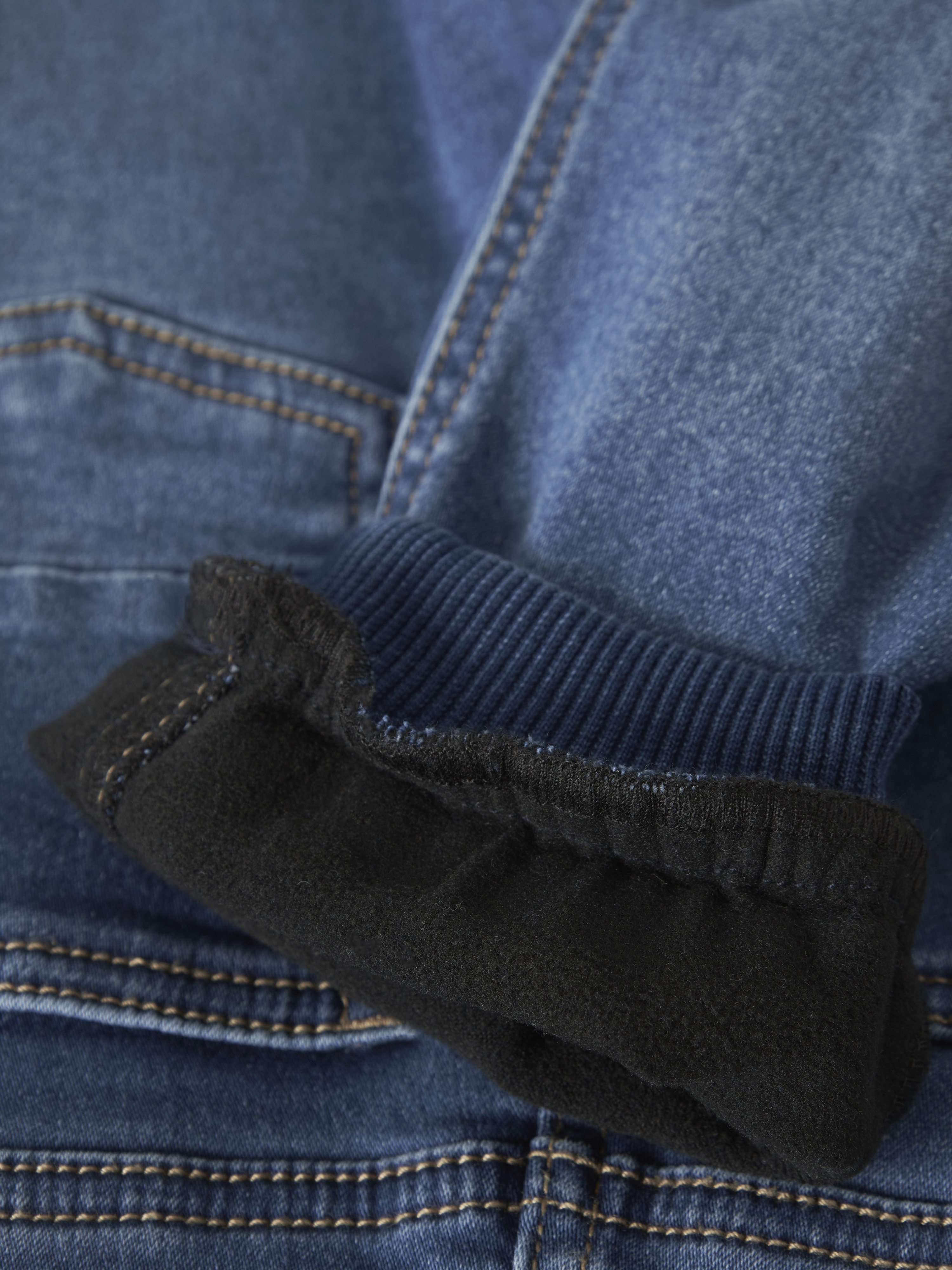 Name It Ben baggy jeans med fleeceinnside, mediumbluedenim