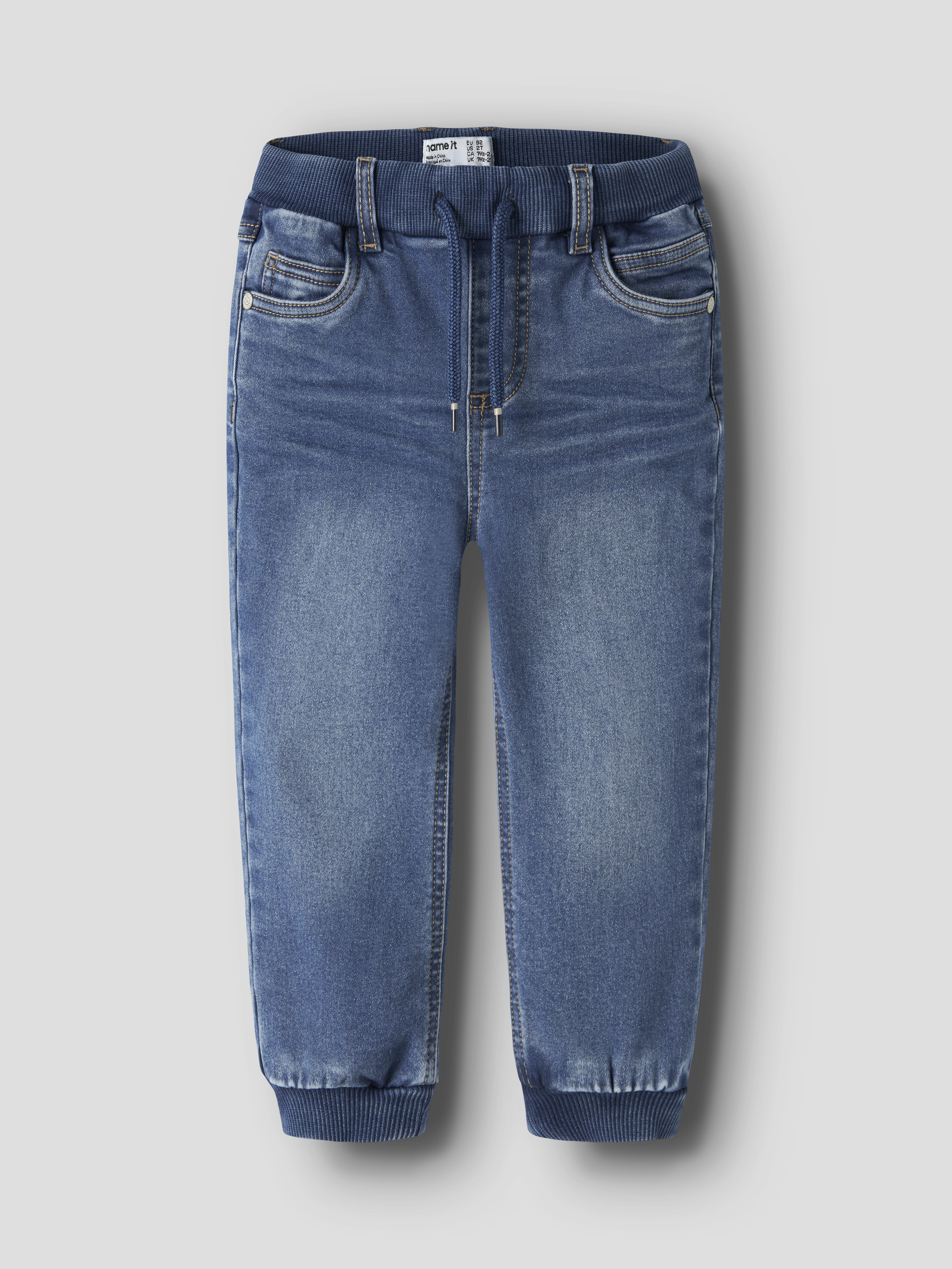 Name It Ben baggy jeans med fleeceinnside, mediumbluedenim
