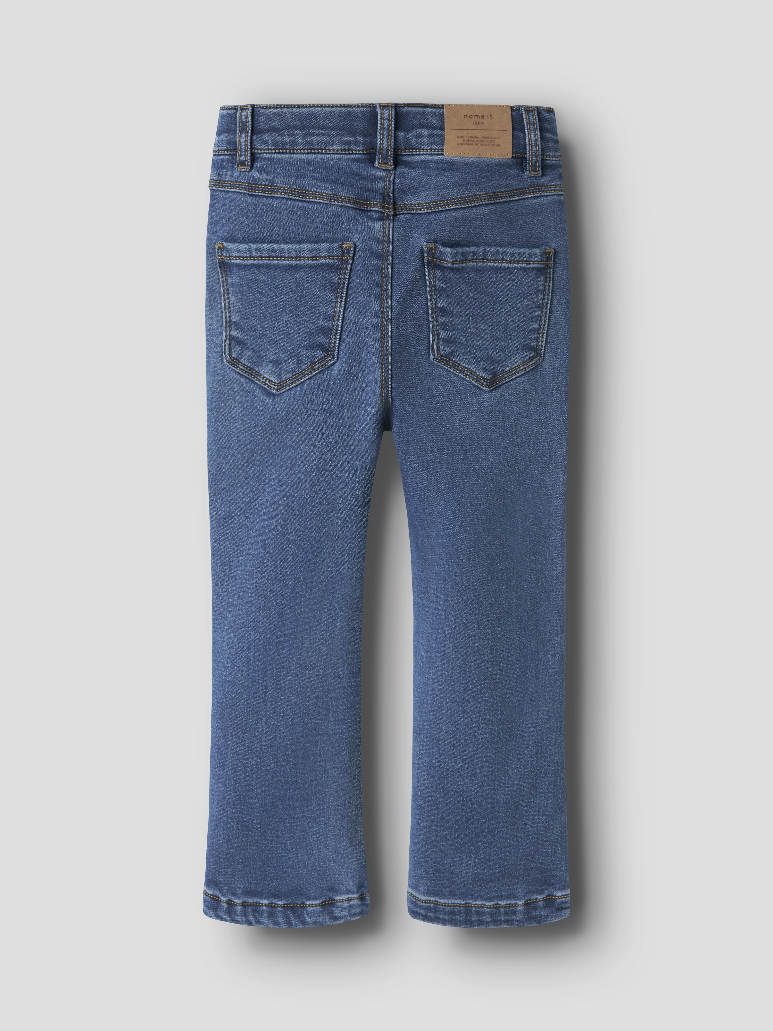 Name It Nmfsalli bootcut jeans med fleecefôr, mediumbluedenim