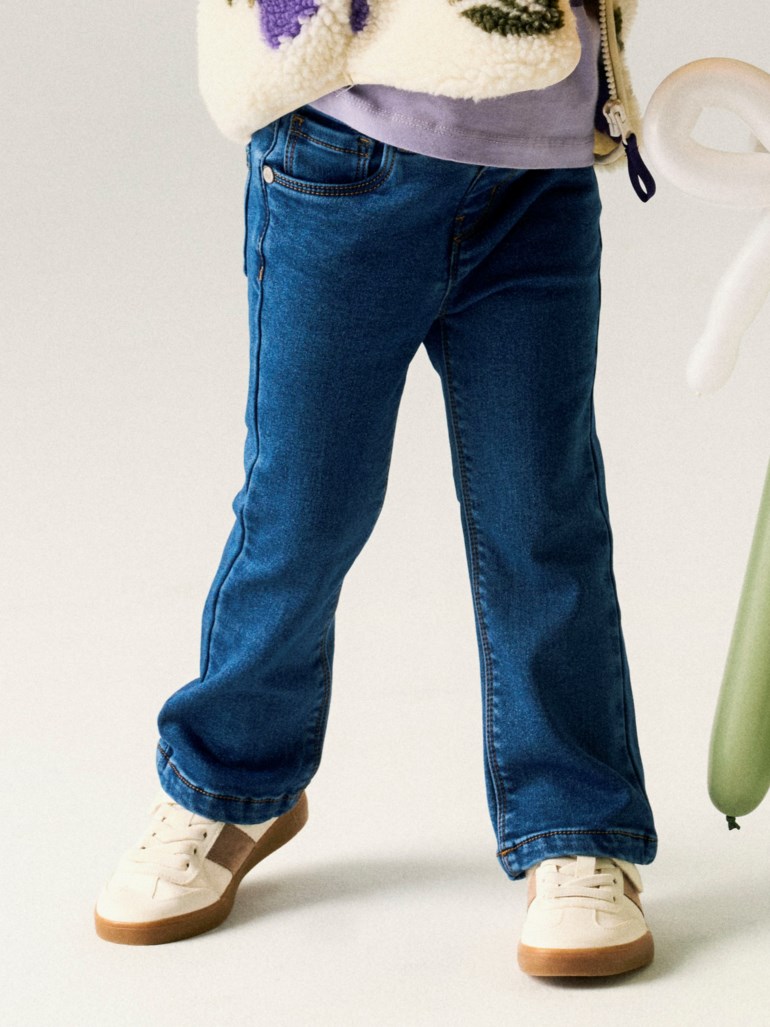 Name It Nmfsalli bootcut jeans med fleecefôr Blå - 11051971-mediumblu-86 cm - 1