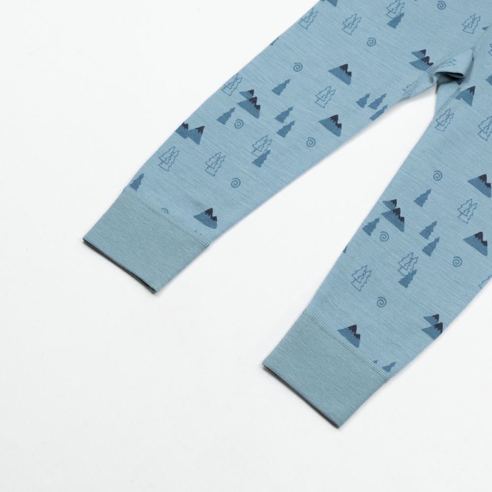 Bris merinoull/bambus babylongs, stoneblue