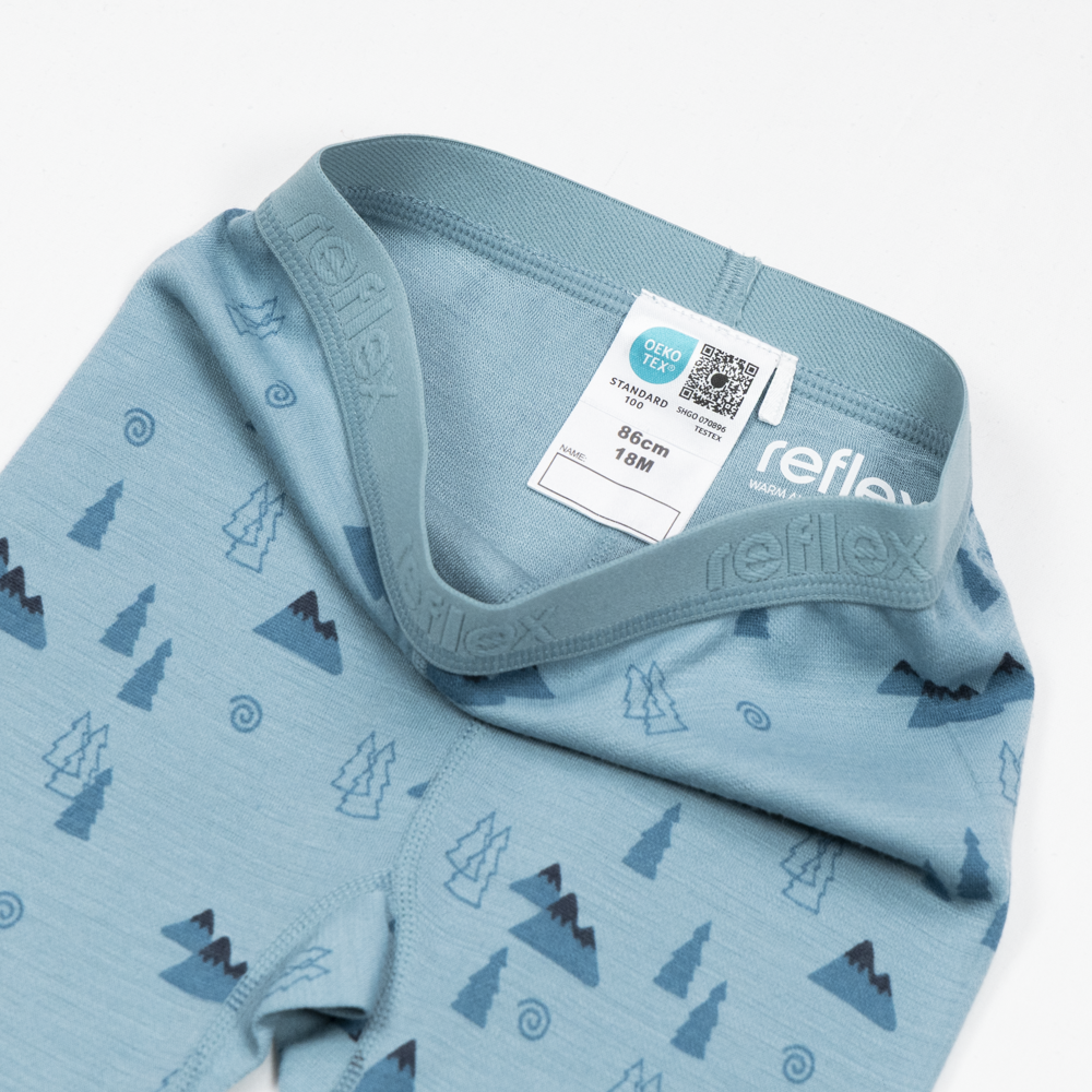 Bris merinoull/bambus babylongs, stoneblue