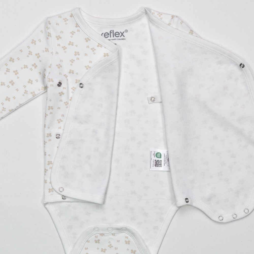 Lille trille omslagsbody, offwhite