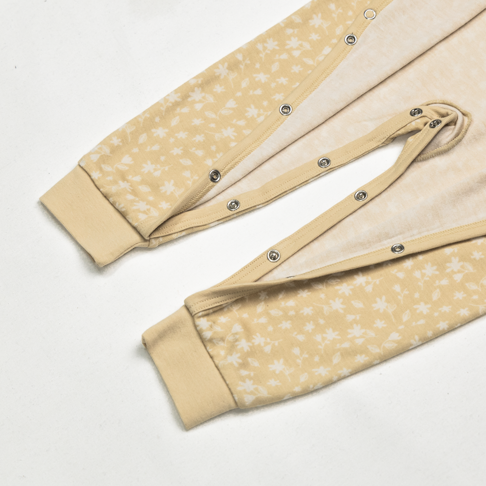 Bris merinoull/bambus heldress, softbeige