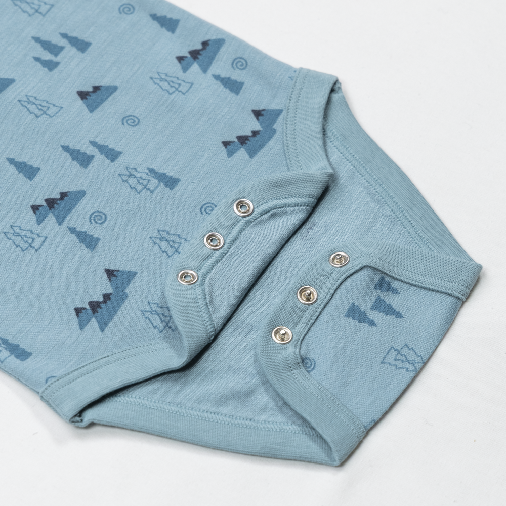 Bris merinoull/bambus body, stoneblue
