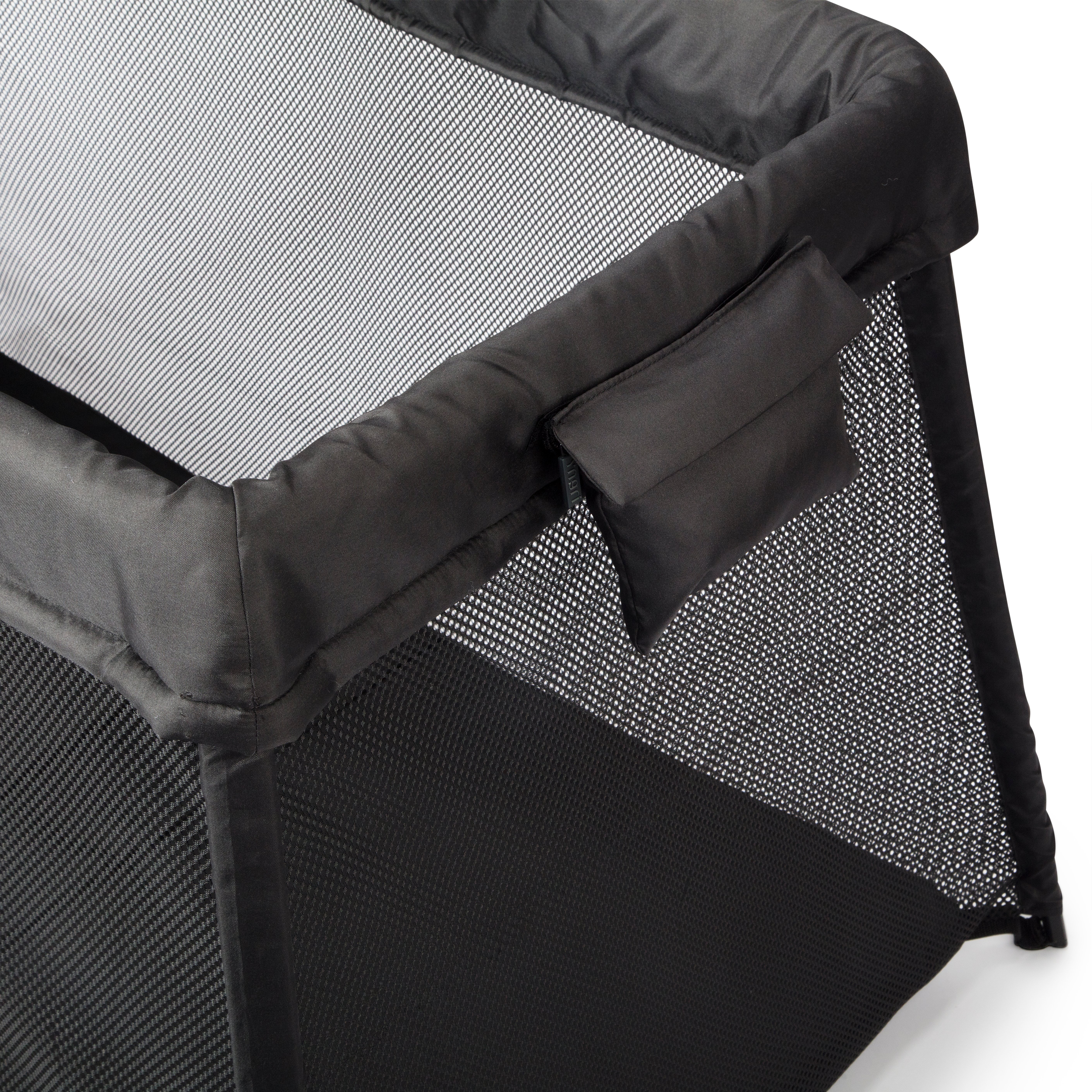Saga reiseseng med madrass, black