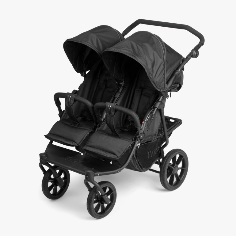 Tor tvilling- og søskenvogn, black Sort - 11013804-black-4wheel - 1